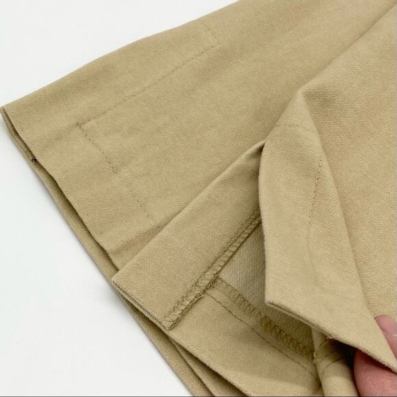 Fashionista 100% Silk Ankle Pants Mid Rise Tan Career Made In USA Women's  2‎ - Picture 7 of 11